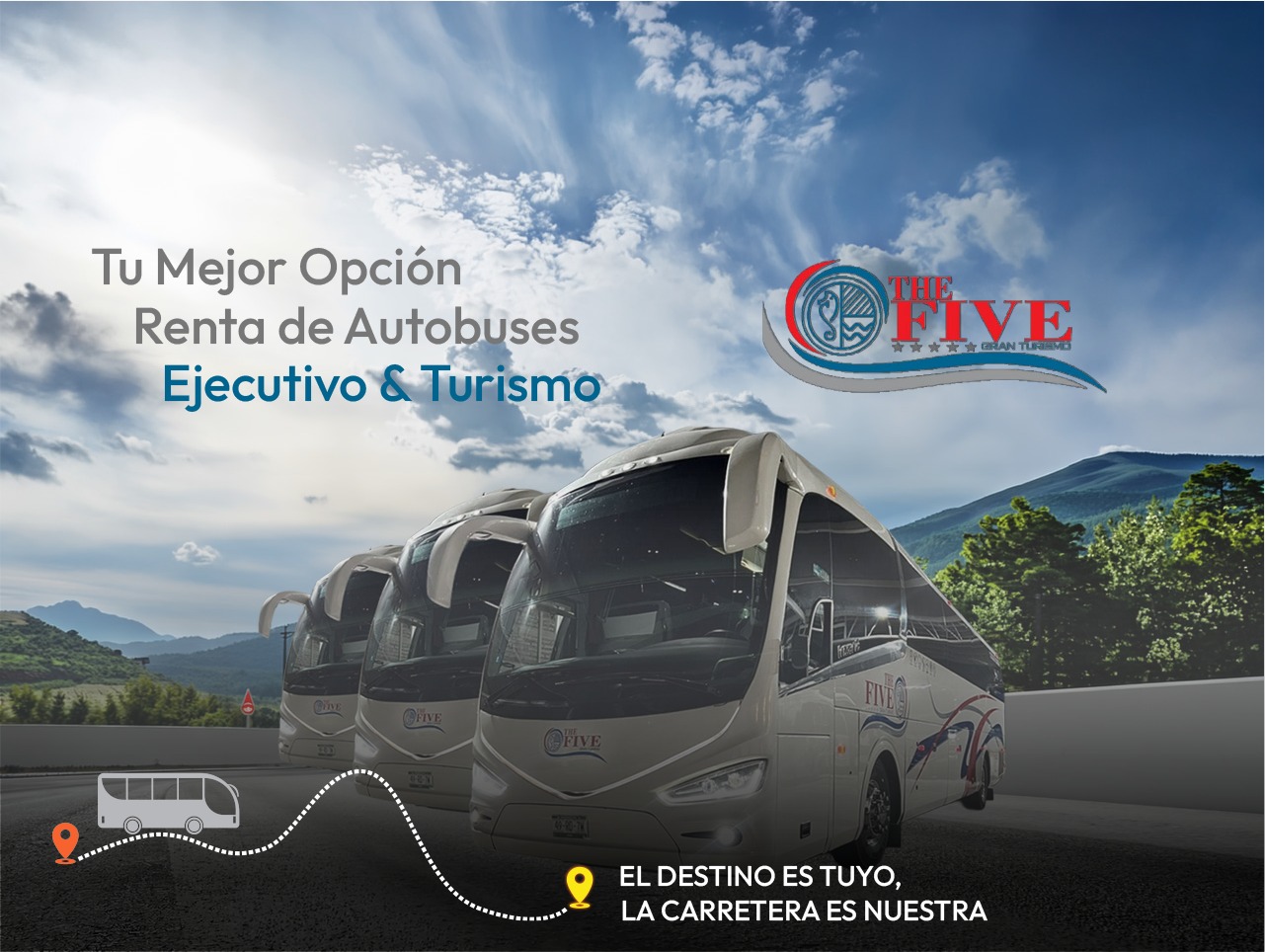 Autobús ejecutivo en carretera
